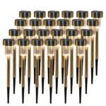 24pcs 5W High Brightness Solar Power LED Lawn Lamps with Lampshades Warm White - Image 13