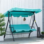 68*43*60 inch Red KD style with cushion canopy Iron Oxford cloth 250kg Iron swing set - Image 11