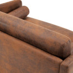 97*71*74cm 1.5 Seats Hot Stamping Cloth Surrounding Chair With Pillow Indoor Circle Chair Dark Brown - Image 22