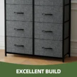 8 Drawers Dresser Chest of Drawers for Fabric Storage Dressers for Living Room Black Gray(Shipment from Walmart) - Image 4