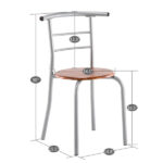 Same Code 35204938 Brown Wood Grain PVC Breakfast Table (One Table and Two Chairs) - Image 3