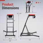 400 LBS Capacity Heavy Duty Topside Creeper with 4-Level Height Adjustable, Foldable Automotive Engine Creeper - Image 5