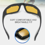 3 pairs Motorcycle Sports Biker Riding Glasses Wind Resistant Eye Protection Sports Goggles Cycling Glasses Sunglasses Yellow Color(US Logistics only For USPS.TK/TMEU only For self-pickup) - Image 6