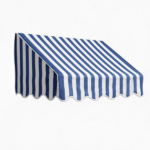 4' Window Door Awning Sun Shade Canopy Outdoor Patio Cover, Blue & White Stripes - Image 3