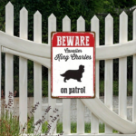 CIFbuy Cavalier King Charles Warning On Patrol 2D Flat" Metal Tin Sign, 8x12In Waterproof Rustproof Vintage Metal Plaque, Waterproof Rustproof Vintage Metal Plaque, Unframed Indoo 2D FlikTok, 2D FlikTok, t Self-pickup Logiopics - Image 5