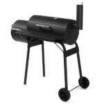 Barrel Charcoal Grill with Offset Smoker, All Metal Outdoor Smoker with Side Table and Wheels for Outdoor Garden Patio and Backyard Cooking - Image 12
