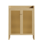42.5" Tall Rattan Shoe Cabinet with Doors, 6-Tier Wooden Freestanding Shoe Storage Organizer with Adjustable Shelves, Mid-Century Entryway Shoe Cabinet for Hallway & Living Room - Image 2