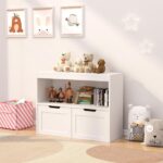 Book Organizer, toy Storage Cabinet Organizer, White - Image 6