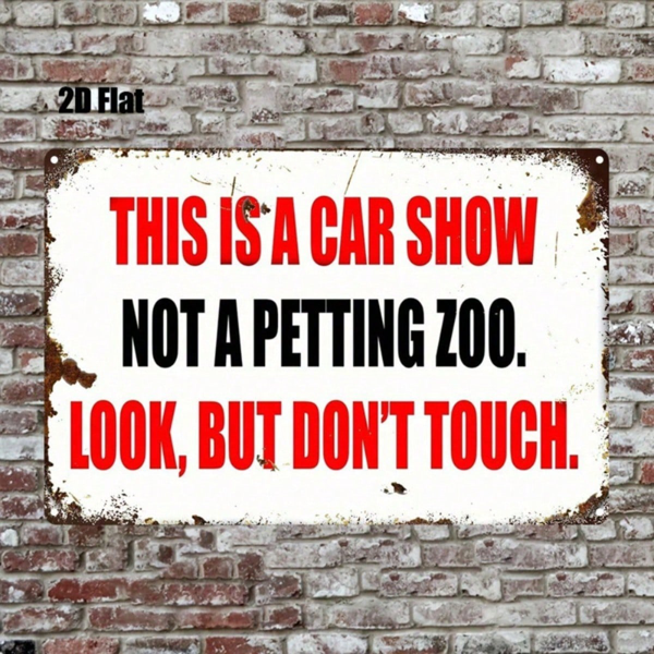 CIFbuy Vintage No Touching Car Show Metal Sign, Distressed Iron Plaque Wall Art, Inch Decorative Garage Man Cave Decor ShowikTok, ShowikTok, Self-trckup Logiopor
