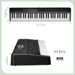 Do Not Sell on Amazon GEP-204 61Key Folding Piano Semi-Weighted Standard Keyboards Digital Piano with Bluetooth, Handbag for Piano Lover Black color - Image 6