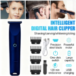Men Pro Electric Hair Clippers Beard Trimmer Cutting Barber Shaving Machine Blue (US Logistics For USPS/DHL/Fedex/UPS. No designated logistics accepted TK/TMEU only For self-pickup - Image 4
