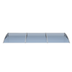 Awning for Door Entrance Window, 38x120 Inch Window Canopy Exterior, UV Rain Snow Protection for House Porch Patio Deck, Gray Bracket & Gray Blue Board - Image 2