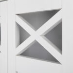 Double Door Fork Toilet Cabinet White - Image 17
