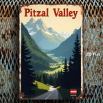 CIFbuy 1pc 2D Flat Metal Sign Austrian Pitz Valley Scenic Painting Square Iron Wall Art 8x12 Inch For Home Bar Garage Club Restaurant C TikTok, TikTok, Wall Self-pickup Logiopics - Image 3