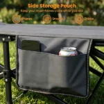 600 LBS Heavy Duty Foldable Camping Cot, 10s Quick Setup Outdoor Sleeping Cot with Cotton-Padded Headrest, Side Storage Pouch Anti-Slip Metal Frame Portable Elevated Sleep Bed with Carry Bag for Camping Travel Home Gray - Image 7