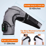 Heated Shoulder Massager 3 Heat Levels & 3 Vibration Modes Cordless USB Rechargeable Shoulder Brace For Pain Relief Rechargeable For Home Office Pain Relief - Image 3