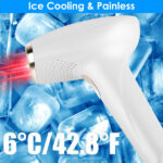 3 In 1 Ice Cooling Laser Hair Removal Painless Permanent At-Home IPL Hair Removal with 999,999 Flashes 9 Energy Levels 2 Flash Modes for Armpits Legs Arms Bikini Line - Image 6