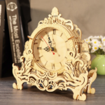 3D Wooden Puzzle Clock Model Kits Building Kits Desktop Clock DIY Architectural Building Blocks Creative Gift Home Decor for Family - Image 3