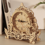3D Wooden Puzzle Clock Model Kits Building Kits Desktop Clock DIY Architectural Building Blocks Creative Gift Home Decor for Family - Image 6