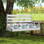 Outdoor Bench Cushion, 60 × 20 × 4 Inch, Tufted Waterproof Swing Cushion with Ties, for Patio Bench or Window Seat - Image 6