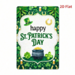 CIFbuy St. Patrick's Day 2D Flat Metal Wall Art Shamrock Iron Plaque, 7.87x11.8 Inch Durable Festive Home Office Cafe Decor Ornament TikTok, TikTok, Self-pickup Logiopics - Image 7