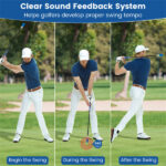 Portable Fiberglass Golf Swing Stick, Improve Grip & Shot Accuracy Golf Warm-Up Tool for Beginners & Pros-Blue - Image 8