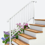 Replace 19939750 Outdoor 4 Level Iron Handrail Matte White - Image 13
