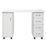 Manicure Nail Table with Drawer White - Image 6