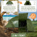 Collapsible camping tent with an integrated cot - Image 19