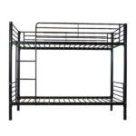 Same Code 12883671 Iron Bed Bunk Bed with Ladder for Kids Twin Size Black - Image 6