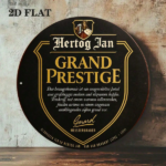CIFbuy 1pc 8x8 Inch Round French Aluminum Sign, Vintage Grand Prestige Hertog Jan Decorative Plaque, German Language Metal Wall Art For TikTok, TikTok, Self-pickup Logiopics - Image 5