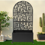 Metal Garden Bed with Trellis, 70 Inch Height Metal Planter Box with Trellis, Garden Box for Climbing Plants Vegetable, Metal Garden Bed with Drainage Holes - Image 10