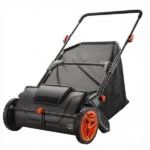 21" Push Lawn Sweeper with 2 Brushes, Heavy Duty Steel & Plastic Wheels, 3.5 cu. ft. Leaf Collector - Image 3