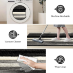 Three-piece kitchen rug set, non-slip and washable, abstract pattern kitchen hallway rug, soft and comfortable, suitable for sinks, floors, entrances, hallways and bathrooms. - Image 2