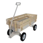 Outdoor carriage, all terrains, wooden railings, solid tires, garden carriage,Load-bearing capacity: 176LBS - Image 19