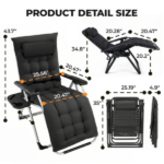 Portable Zero Gravity Chair with Ergonomic Design and 440 lbs Capacity - Image 2