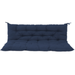 Outdoor Swing Cushions 60 Inch, Waterproof 4" Thick Porch Swing Cushion Replacement with Backrest and Ties, Comfortable 2-3 Seat Pation Swing Pad for Backyard, Garden, Lawn, Outdoor Furniture dark blue - Image 2