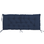 Outdoor Swing Cushions 60 Inch, Waterproof 4" Thick Porch Swing Cushion Replacement with Backrest and Ties, Comfortable 2-3 Seat Pation Swing Pad for Backyard, Garden, Lawn, Outdoor Furniture dark blue - Image 8