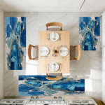 Three-piece kitchen rug set, non-slip and washable, abstract pattern kitchen hallway rug, soft and comfortable, suitable for sinks, floors, entrances, hallways and bathrooms. - Image 10