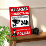 CIFbuy 1pc Retro Metal Security Alarm Sign, Bilingual English/Spanish Police Monitoring & Video Surveillance Warning Plaque, 2D Flat Ir TikTok, TikTok, nitoring & Video Surveillance Warning Plaque Self-pickup Logiopics - Image 8