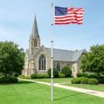 20FT Heavy Duty Telescoping Flagpole Kit, 3x5 American Flag for Outside - Image 7