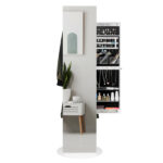 Jewelry Armoire with Full Length Mirror 360° and Large Capacity Jewelry Organizer Armoire, Mirror with Jewelry Storage, Coat Rack Multi Storage Shelves - Image 11