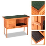 36" Single Deck Waterproof Wooden Chicken Coop Hen House Pet Animal Poultry Cage Rabbit Hutch Natura - Image 3