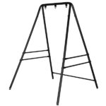 133*137*180cm Wrought Iron Four-Legged Standing 200kg Three Rings Hanging Chair Frame Black - Image 10