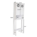 Double Door Fork Toilet Cabinet White - Image 18