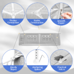 10'x20' Outdoor Party Tent with 6 Removable Sidewalls, Waterproof Canopy Patio Wedding Gazebo, White - Image 11