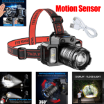 2 PACK LED Headlamp Motion Sensor 5-Modes Headlamp USB Rechargeable Canping Hiking Headlight (US Logistics For USPS/DHL/Fedex/UPS. No designated logistics accepted TK/TMEU only For self-pickup - Image 6
