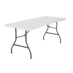 6 Foot Premium Folding Table, White Speckle (Shipment from Walmart) - Image 3