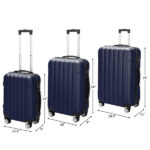 3-in-1 Multifunctional Large Capacity Traveling Storage Suitcase Luggage Set Navy Blue - Image 9
