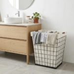 75L Rectangular Steel Wire Laundry Hamper with Removable Liner, Natural, Adult - Image 5